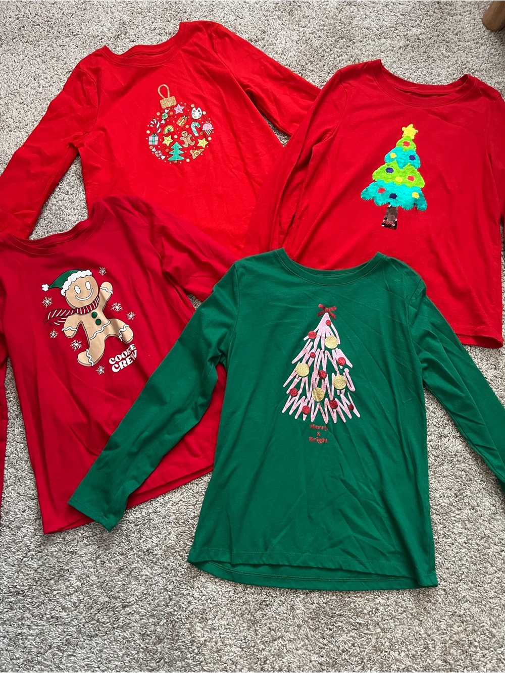 Kids Long-Sleeve Christmas Shirts